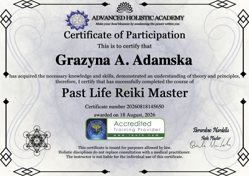 Past Life Reiki - Grażyna A. Adamska